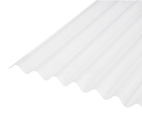 400px|Clear PVC Corrugated Roofing sheet, Feb 2020