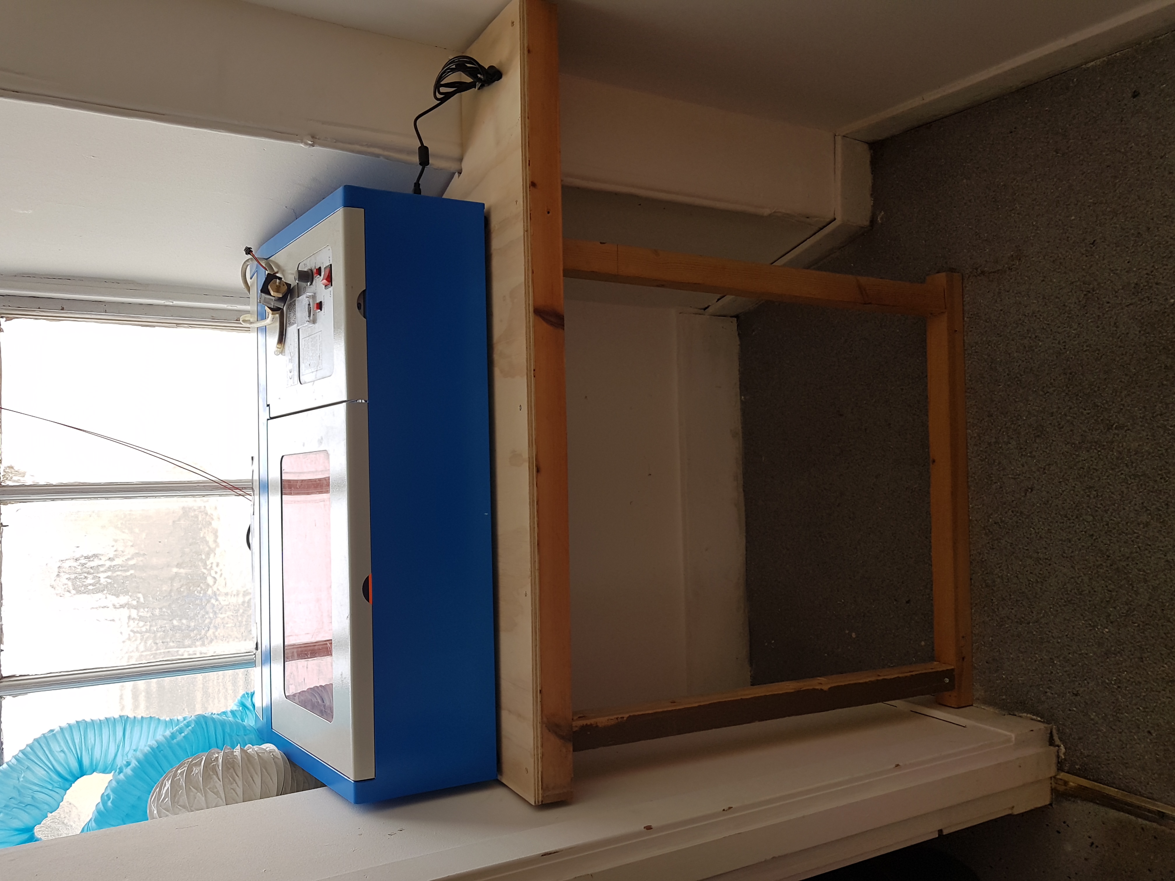 Test-fitted on wooded shelving